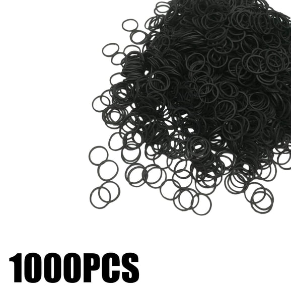 Sifdseng Mini Rubber Bands Soft Elastic Bands Small Tiny Black Rubber Bands for Kids Hair Braids Hair Wedding Hairstyle (1000 Pieces Black) Best Friend Christmas Gifts