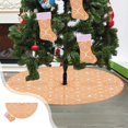 thumbnail image 4 of Yellow 35In Christmas Tree Skirt Christmas Tree Bottom Decoration For Merry Christmas Party Christmas Tree Decoration Comes With Socks Tree Skirt And Socks Set, 4 of 6