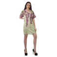 thumbnail image 3 of Moomaya Robes Décontractées pour Femmes Courtes Imprimées Robe Fluide à Col en V pour Femmes Grande Taille, 3 of 6