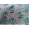 thumbnail image 4 of oneOone Cotton Silk Fabric Floral Block Printed Craft Fabric BTY 42 Inch Wide, 4 of 4