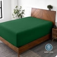 thumbnail image 3 of Bare Home Fitted Sheet - 22" Extra Deep Pocket - Premium 1800 Collection - King, Forest Green, 3 of 7