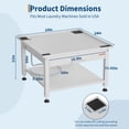 thumbnail image 4 of GloryStar Universal Laundry Pedestal, Washer and Dryer Riser with Pullout Shelf, Adjustable Anti-Vibration Pads, Drain Pan and Hose, 4 of 9