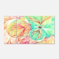 thumbnail image 2 of Fleur en Papier Rouge et Verte - Impression sur Toile d'Art Floral, 2 of 3