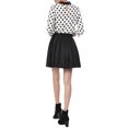 thumbnail image 3 of INSPIRE CHIC Blouse à Col Peter Pan Contrastant pour Femmes, Rentrée Scolaire, Manches 3/4, Chemises, TG, Blanc, 3 of 8
