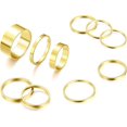 thumbnail image 1 of ORUYROP 3-10 Pcs Knuckle Rings Set Stainless Steel Ring Simple Smooth Finger Stackable Rings Set for Women Plain Band Rings, 1 of 6