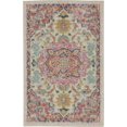 thumbnail image 1 of homeroots home decor 385586 2’ x 3’ Ivory and Pink Medallion Scatter Rug, 1 of 1