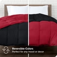 thumbnail image 3 of Bare Home Ultra-Soft Reversible Comforter - Goose Down Alternative - Twin/Twin XL, Black/Red, 3 of 8
