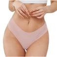 thumbnail image 3 of Penkiiy String pour Femme Mode Aguichant Sans Traces Transparent Taille Basse Culotte String S Rose, 3 of 4