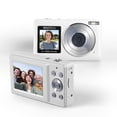 thumbnail image 3 of Vivitar PopSnap Duo 56MP Digital Camera Digital Zoom with Dual Screens, 2.7K Video, Rechargeable Battery, microSD Card Compatible, White, 3 of 13