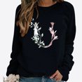 thumbnail image 2 of CEHVOM Hiver Femmes Décontracté Manches Longues Hauts Dames Imprimé Chandail Blouse T-Shirt Chandail Liquidation, 2 of 4