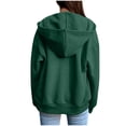 thumbnail image 3 of MeetoTime Sweat à Capuche Zippé pour Femmes, Manches Longues, Veste d'Automne en Polaire avec Poches, 3 of 7