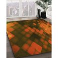 thumbnail image 3 of Ahgly Company Tapis Rectangulaire Lavable en Machine Intérieur Transitionnel Rouge Safran, 7 Pieds x 9 Pieds, 3 of 7