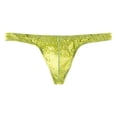 thumbnail image 1 of Penkiiy String Transparent pour Hommes, Ficelles, Bikini, sous-Vêtements, Maille Transparente, strings pour Hommes, TG, Jaune, 1 of 1