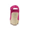 thumbnail image 2 of BLISSFUL STEP Chaussures pour Femmes Espadrilles à Plateforme Compensée à Bout Ouvert Sandales Slingback Rose Vif 10, 2 of 7