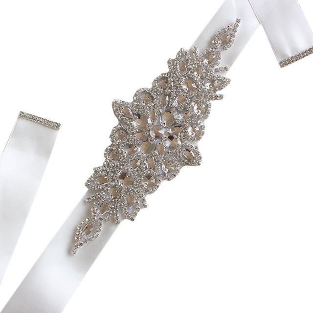 Rubans de Mariage Robe de Ceinture de Mariée Sashes Cristal Soirée Sashes de Bal de Mariée ; Partie Strass à la Main Ceinture