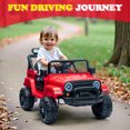 thumbnail image 4 of UBesGoo 12V Kids Ride On Car Powered Electric Car Truck with RC, Headlights, Music - Red, 4 of 6