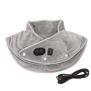 Heating Pad for Neck Shoulders,Grey 3 Level Temperature Adjustment Massage Mode Sable Fabric Electric Heated Neck Wrap