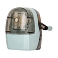 thumbnail image 2 of s Manual Pencil Sharpener, Compact Plastic Body, Lightweight Portable Design with Transparent Shavings Container, Blue/Pink/Green, 8.6 x 5.85 x 9.6 cm, 2 of 6