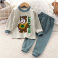 thumbnail image 2 of Pisexur Tenue d'Automne pour Bébé Fille Garçon, Ensemble de Pyjama pour Tout-Petits Garçons Filles, Mode Décontractée, Floral, Col Rond, Manches Longues, Chandail à Enfiler et Pantalon, Tenue de Nuit, Ensemble 2 Pcs pour Enfants, 3 Mois à 6 Ans, 2 of 3
