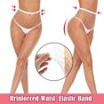 thumbnail image 2 of ZheElen Collants Légers Taille Haute Bas Opaques pour Femmes Blanc 1 Ensemble, 2 of 6