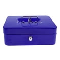 thumbnail image 2 of Cash Box Money Bank Deposit Petty Cash Key Lockable Gift Blue, 2 of 8