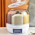 thumbnail image 5 of Grain Dispenser, Grain and Rise Storage Container Kitchen, 360° Rotating Rice and Grain Dispenser, Cereal Dispenser, Rotating Dry Food Dispenser for Lentils, Small Beans, Barley, Millets, 5 of 5