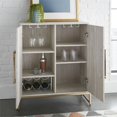 thumbnail image 4 of Pemberly Row Modern Faux Marble and Gold Metal Base Wine Cabinet, 4 of 5