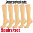 thumbnail image 1 of CHUANK (5 Pairs) Compression Socks 20-30mmHg Graduated Support Mens Womens S-XXL, 1 of 10