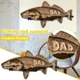 thumbnail image 1 of TopLLC Wood Redfish Fishing Rod Holder Wall Mounted Fishing Rod Storage Rack Father's Day Gift on Clearance, 1 of 7