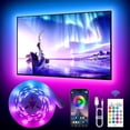 thumbnail image 1 of Rétroéclairage TV à DEL, Lumières à DEL de 11,4 Pi pour Télé de 32 à 55 Po, Rétroéclairage TV, Lumières à DEL RVB pour Télé avec Télécommande, Synchronisation Musicale, Contrôle par Application Bluetooth, Rubans Lumineux à DEL pour Télé Alimentés par USB pour Chambre, 1 of 6