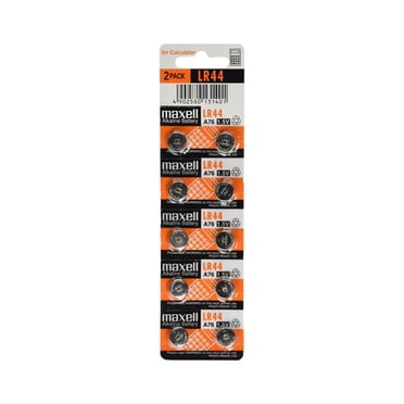 Lot de 50 Piles Alcalines à Bouton LR44 / A76 Maxell