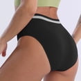thumbnail image 4 of String en Coton Respirant pour Femme, Sans Coutures, Taille Basse, Culotte Triangulaire, sous-Vêtement de Compression, sous-Vêtement pour Femme, Culotte en Coton, Noir, M, 4 of 8