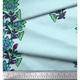 thumbnail image 3 of Soimoi Polyester Crepe Fabric Leaves & Floral Block Decor Fabric Printed Yard 52 Inch Wide, 3 of 3