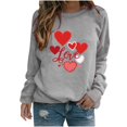 thumbnail image 1 of Amzcrzy Sweat-Shirt pour Femmes Col Rond Manches Longues Chemises de la Saint-Valentin Graphiques Amusants Légers Amples Chandail de Vacances, 1 of 3