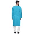 thumbnail image 3 of Atasi Designer Solid Long Sleeve Cut KurtaForMen Cotton Round Neck Shirt, 3 of 5