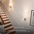 thumbnail image 3 of 2-Pack Rechargeable LED Integrated Wall Sconce, Black, White Fabric Shade, 3-Step Dimmer Touch Switch, 5ft USB-C Charging Cords Included, Battery-Operated, Wireless, 3 of 10