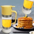 thumbnail image 1 of Kieccall Borosilicate Glass Honey Bottle 12 fl oz Press Type Dispenser Kitchen Syrup Container Gift, 1 of 5