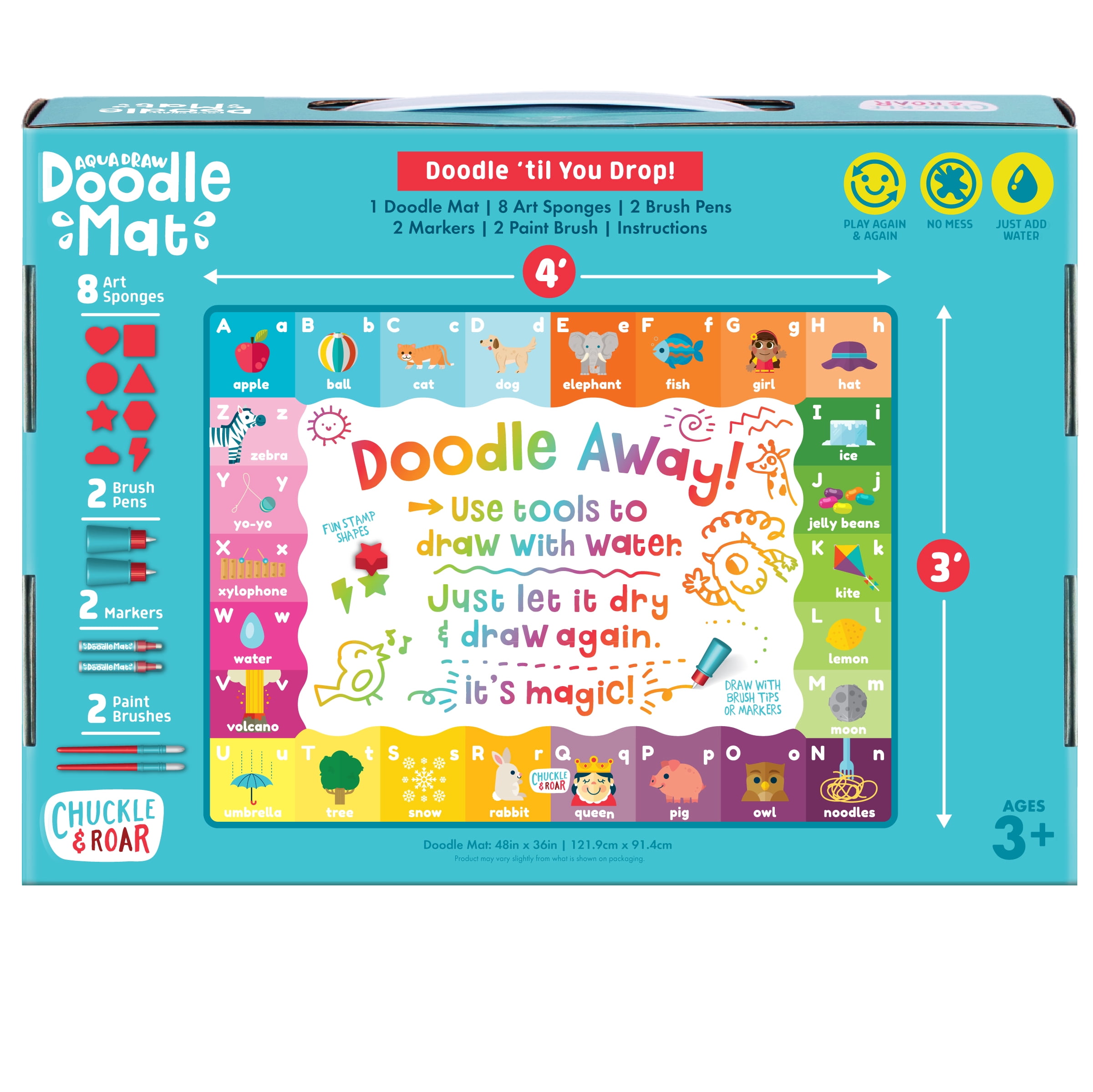 Tapis de Jeu Chuckle & Roar Doodle Jumbo 4 x 3 pieds pour enfants de 3 ans et plus par Buffalo Games