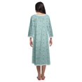 thumbnail image 3 of Moomaya Chemise de Nuit Boutonnée en Coton Imprimé pour Femmes, Robe de Nuit d'Allaitement, 3 of 5