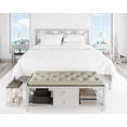 thumbnail image 2 of Intuition Ensemble de Draps 4 Pcs en Coton Égyptien 100 % - 600 Fils - Grand Lit - Blanc, 2 of 2