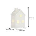 thumbnail image 3 of chock Ceramic Christmas Village  Christmas Village Accessories White Winter Village LED Light Porcelain Tabletop Christmas Figurine with Artificial Christmas Tree, 3 of 5
