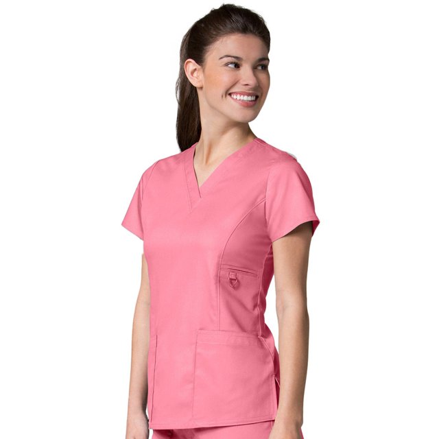 Haut de Sarrau Uni à Col en V COOLMAX pour Femmes EON