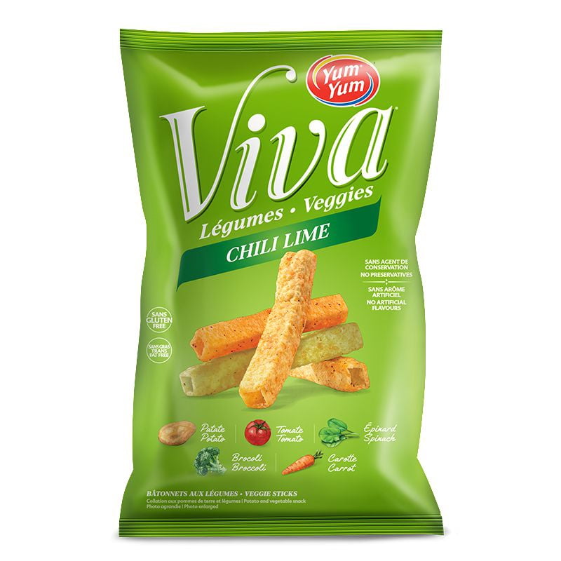 Yum Yum Viva bâtonnets aux légumes chili lime 150g