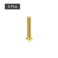 thumbnail image 3 of Unique Bargains Brass Hex Bolts, 1/4-20x1-1/2' 5 Pack Fully Thread Grade 4.8 Machine Screws, 3 of 4