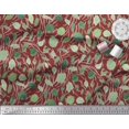 thumbnail image 3 of Soimoi Tissu en Velours Rouge Imprimé Feuilles de Chou au Mètre 60 Pouces de Large, 3 of 3