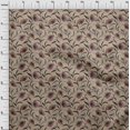 thumbnail image 4 of oneOone Velvet Brown Fabric Florals Sewing Material Print Fabric By The Yard 58 Inch Wide, 4 of 5
