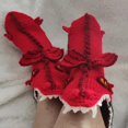 thumbnail image 3 of Knitted Crocodile Socks 3D Animal Socks Knitting Pattern Socks Fun Christmas Gift to Kids Adults, 3 of 5