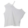 thumbnail image 1 of RTA T-Shirt Graphique à Découpe Côtelée Axel Blanc pour Femmes Faze - S, 1 of 2