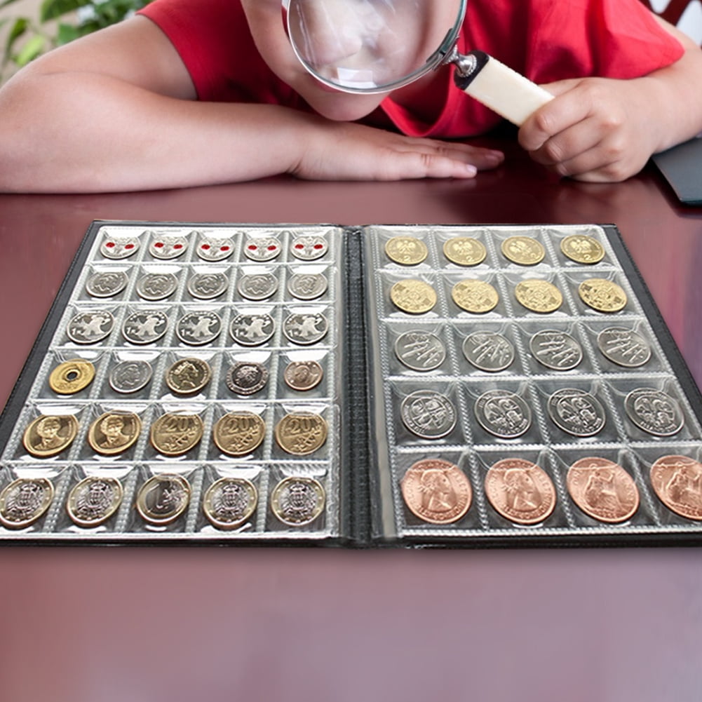 SIB Album de pièces de monnaie 10 Pages 120 Coins Portable Pocket Coin SIB Album de pièces de monnaie 10 Pages 120 Coins Portable Pocket Coin