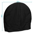 thumbnail image 3 of Sunnydaze Outdoor Weather-Resistant Durable Polyester with PVC Backing Firewood Log Hoop Cover - 24" - Black, 3 of 6